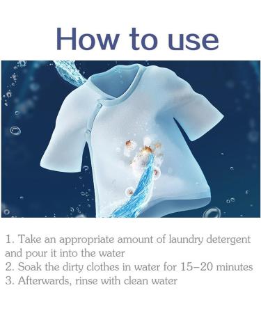 Active Laundry Cleaner 258g No Rinse Anti-Yellowing Cleaner for Clothes Stains Brightening | White Shirt Cleaner Laundry Supplies for Coats Pants T-Shirts and Blouse Rowces - Buy Online on GoSupps.com