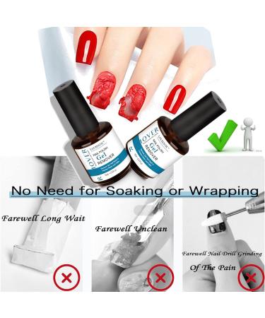 LOUINSTIC Gel Polish Remover (2 Pack) - Fast & Easy Nail Gel Remover - 0.5 oz - 2 PCS - Buy Online on GoSupps.com