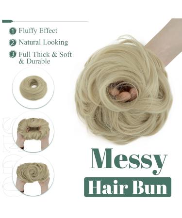 Buy SEGO Large Bun Hairpiece with Elastic Band - Blonde Hair Extensions & Ponytail Braids for Women - Perfect Hair Tie for Effortless Style - Buy Online on GoSupps.com