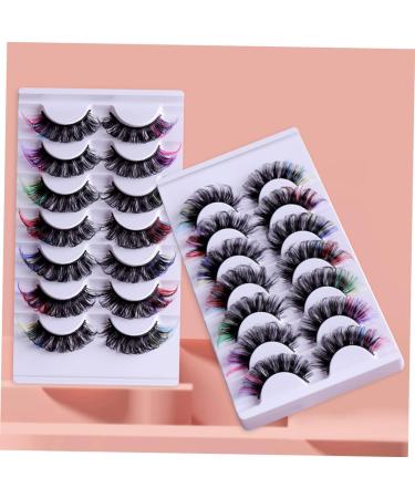 minkissy 7 Pairs False Lashes Cosplay Lashes Lash Extension Lash Clusters Cosmetic Lashes Colored Lashes Color Lashes Fake Lashes Individual Lashes Chemical Fiber - Buy Online on GoSupps.com