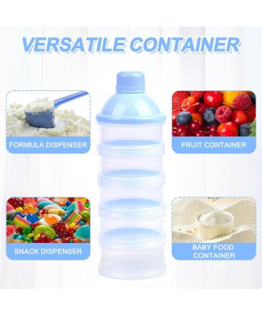 WOWOSS Portable Formula Dispenser - 2 Pcs Non-Spill Milk Powder Storage Container for Travel - 4 Layer Pot for Kids - Outdoor Friendly - Buy Online on GoSupps.com