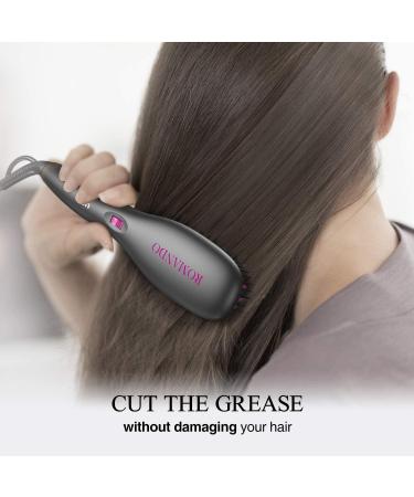 Double Ionic Hair Straightener Brush - Black | Multi Styler for Effortless Styling - Buy Online on GoSupps.com