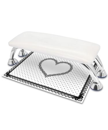 Nail Arm Rest - Microfiber Leather Manicure Hand Pillow for Nail Techs - White - Buy Online on GoSupps.com