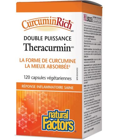 CurcuminRich Double Strength Theracurmin - 120 Vegetarian Capsules | Natural Factors - Buy Online on GoSupps.com