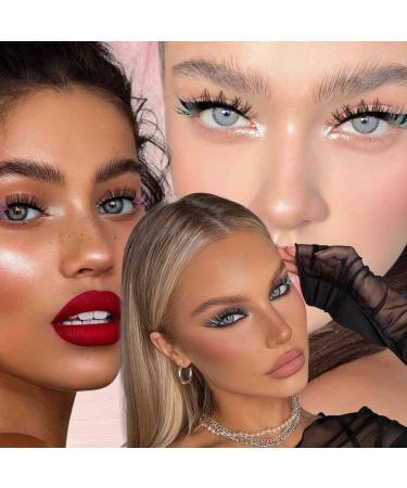 Uranian Colorful Fluffy Faux Mink Eyelashes - 14 Pairs D Curl Long Dramatic Volume Lashes for Women & Girls - Buy Online on GoSupps.com