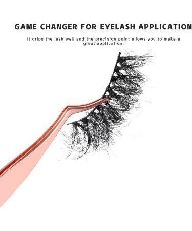Pretty Memory Rose Gold Eyelash Applicator Tool | Curved DIY Lash Tweezers - Buy Online on GoSupps.com