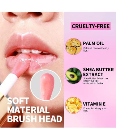 KIMUSE Sheer Lip Oil - Hydrating Lip Plumper Gloss for Dry Lips - Pink Tinted Lip Care with High Shine Finish - Buy Online on GoSupps.com