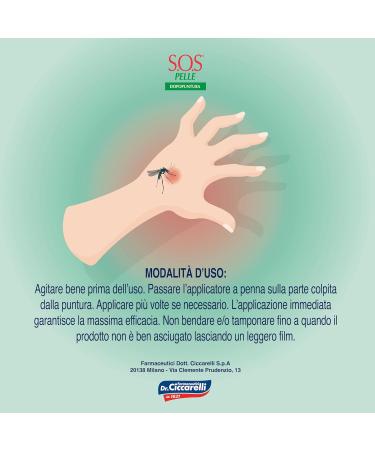 Cera di Cupra SOS Dr Ciccarelli puncture pen effectively soothes itching and irritation of the skin caused by mosquitoes bees wasps 100 Made in Italy dermatologically tested pen 15 ml - Buy Online on GoSupps.com
