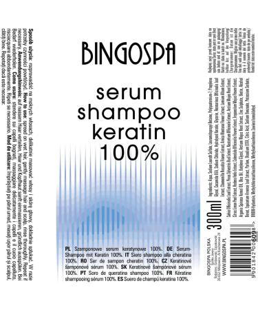 BINGOSPA Hair Care Kit: Keratin Serum Shampoo Keratin Hair Treatment with Spirulina and L-Cysteine 550 ml - Buy Online on GoSupps.com