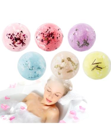 Boule de douche ensemble de boules de bain | Boule Nourrissante pour le Bain Lot de 6 boules de douche pour filles et femmes boule de bain bulles naturelles boule nourrissante