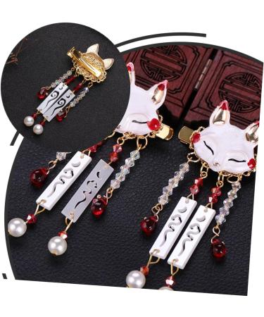 WATIIFUFU 1 Pair Fox Tassel Clip Chinese Tassel Hair Clips Tassel Animal Hair Clip Dangle Tassel Hair Clip Tassel Barrette Chinese Tassel Hairpin Tassel Hairpin Tassel Drop Barrette - Buy Online on GoSupps.com