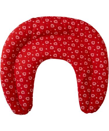 Organic Spelt Neck Pillow - Chambers Hearts Red | Grain & Heat Therapy for Comfort - Buy Online on GoSupps.com