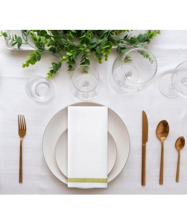LEKOCH 50 PCs Premium Airlaid Napkins - Elegant White Design 40x40cm - High-Quality Disposable Napkins for Weddings & Events - Buy Online on GoSupps.com