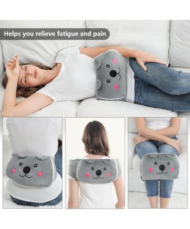 MOKANI Wearable Hot Water Bottle Belt with Flannel Cover - Natural Rubber Hot Water Bag for Women - Portable and Reusable for Pain Relief - Grey - Buy Online on GoSupps.com