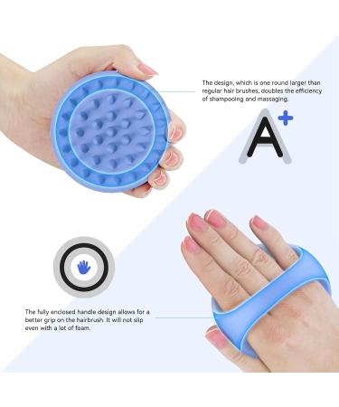 Ityes 38 Fingers Silicone Head Massage Brush | Scalp Massager Shampoo Brush for Men Women & Pets - Purple-Blue - Buy Online on GoSupps.com