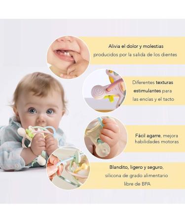 Colifree Teething Ring for Babies | Soft Easy Grip Rattle & Teething Toy Ideal for Comfort & Relief - Buy Online on GoSupps.com