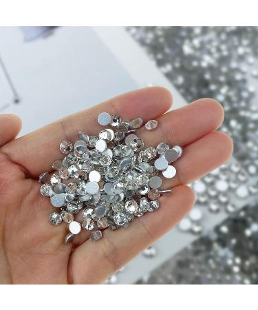 4320Pcs SS20 Clear-Crystal Flatback Rhinestones Bulk for DIY Crafts - 5mm Silver Gems for Nails, Dance Costumes, Clothes, Shoes, Tumblers - Wholesale Glass Diamonds Stones - HINABTRU - Buy Online on GoSupps.com