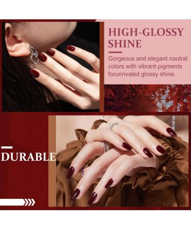DouborQ Cherry Red Nail Polish Long-lasting Jelly Nail Art Varnish (02) Cherry Color-02 - Buy Online on GoSupps.com