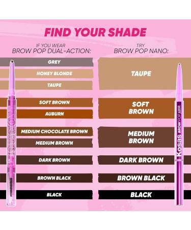 Kosas Brow Pop Nano Ultra-Fine Detailing Pencil - Medium Brown | Precision Eyebrow Pencil for Perfect Shaping | Shop Now - Buy Online on GoSupps.com