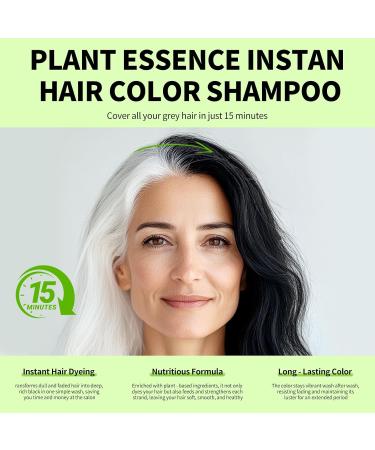 SEVICH Black Hair Shampoo Instant Black Hair Dye Natural Ingredients Hair Shampoo Hair Strength Restoring Conditioner 5 Minutes Gray Cover 250 ml - Buy Online on GoSupps.com