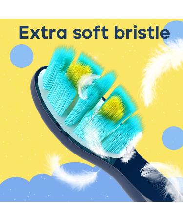 SEAGO Replacement Toothbrush Heads - SG-2303 Refills 4 Pack with Extra Soft & Color Fade Brush Heads Navy - International Shipping Available - Buy Online on GoSupps.com
