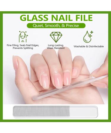 Kuvarix Nail Care Pen 5 pieces nail care pen with glass nail file with tea tree oil aloe vera and vitamin E for moisturizing strengthening and whitening nail care - Buy Online on GoSupps.com