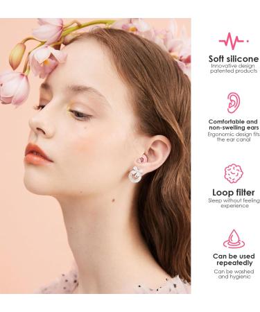 Buy Reusable Soft Earplugs for Noise Reduction | Perfect for Sleeping Travel and Work | Pink & White Sound Protection - Buy Online on GoSupps.com