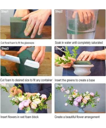8 Pack Wet Green Floral Foam Blocks for Fresh & Artificial Flowers - Ideal for Crafts, Wedding Decor - 8.9 L x 4.1 W x 2.6 H - Buy Online on GoSupps.com