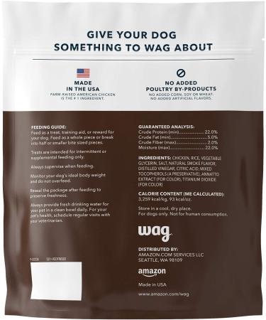 Amazon Brand Wag Treats Chicken and Waffle Bites 12oz - Delicious Dog Treats - Buy Online on GoSupps.com