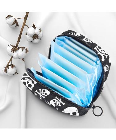 Shop Muooum Menstrual Artery Bag - Stylish Zipper Women's Bond Bag for Tampons | Grunge Skull Skeleton Pattern | Ideal for Girls | 4.7x6.6 in - Buy Online on GoSupps.com