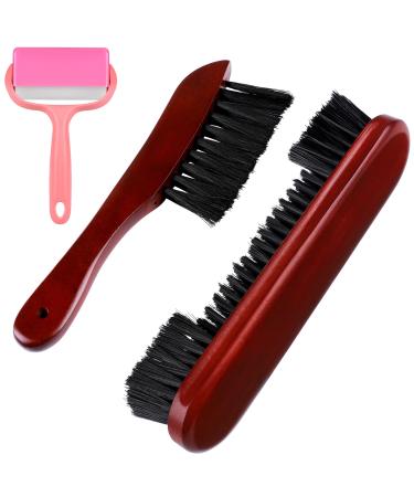 Billiards Pool Table and Rail Brush Set with Felt Lint Roller Wooden Cleaning Brush Kit