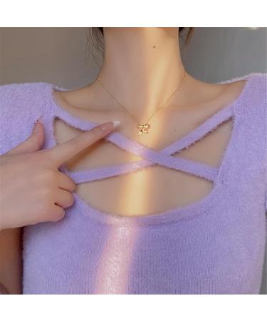 Oralgos Elegant Butterfly Necklace | Handmade Adjustable Choker & Loop Pendant | Perfect Silver Gift for Women - Buy Online on GoSupps.com