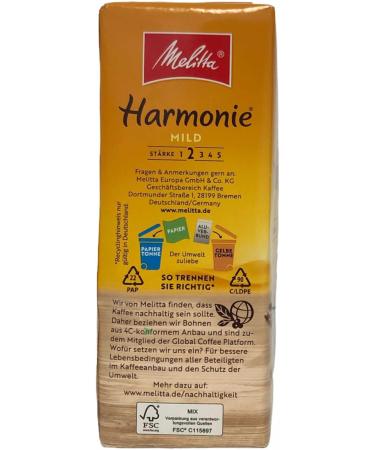 Melitta Harmonie Mild 2-Pack Ground Roast Coffee (500g Pack) + Usy Block - Buy Online on GoSupps.com