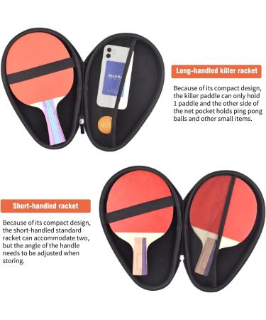 Rintifia Hard Shell Ping Pong Paddles Case - Portable Storage Bag for 2 Rackets - Table Tennis Cover for Balls - Drop-Resistant & Durable - Black - Buy Online on GoSupps.com