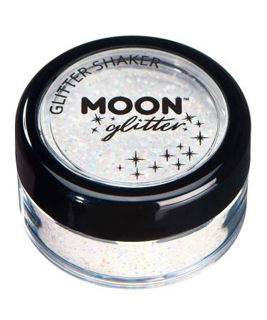 Pastel Glitter Shaker by Moon Glitter - 100% cosmetic glitter for face body nails hair and lips - 3g - White