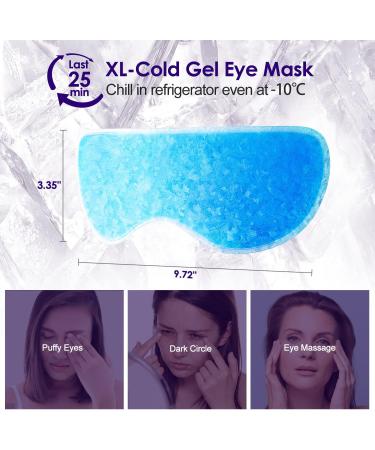 100% Silk 3-in-1 Heated & Cold Therapy Eye Mask for Sleeping - Navy Blue - Buy Online on GoSupps.com