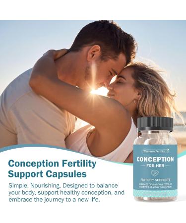 conception for her Fertility Support Supplement for Women Promotes Ovulation Hormonal Balance & Regular Cycles Prenatal Vitamin with Myo-Inositol Folate Folic Acid Vitex 60 Capsules - Buy Online on GoSupps.com