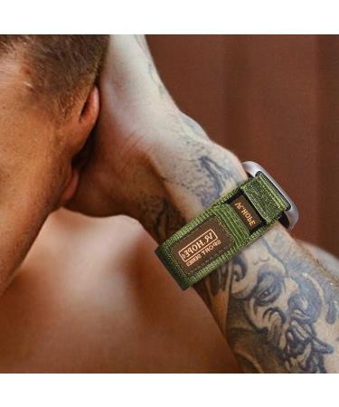V.R.HOPE Nylon Watch Band for Fitbit Versa 3/Sense - Army Green Military Tactical Strap - Buy Online on GoSupps.com