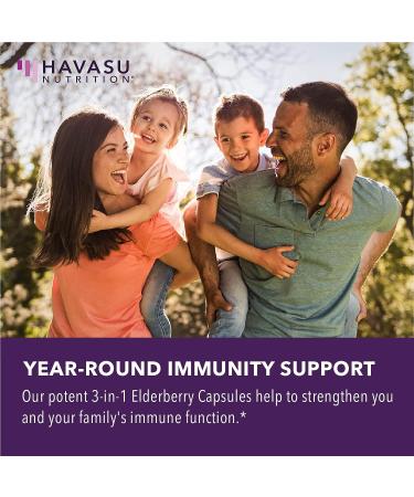 HAVASU NUTRITION Elderberry Capsules with Sambucus Nigra | Immune Support & Defense with Antioxidants - Buy Online on GoSupps.com