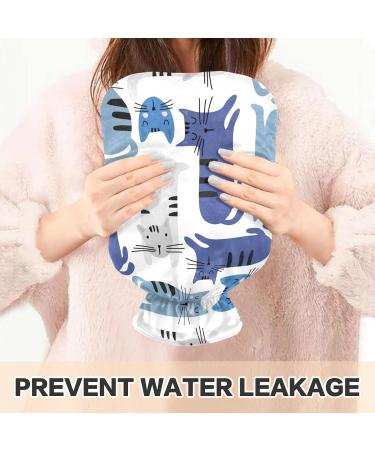 Funny Cartoon Cat Hot Water Bottle 2L | Pain Relief & Period Cramps | Cozy Cover for Comfort - Buy Online on GoSupps.com