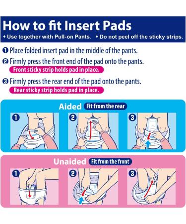 Adult Diaper Insert Pads - Unisex Booster Liners for Incontinence | Odor Control Adhesive Pads - 30 Ct - 6.3" x 18.1 - Buy Online on GoSupps.com