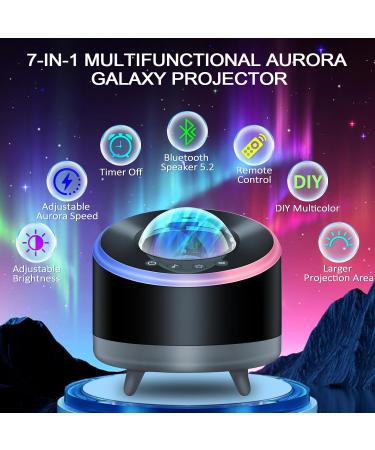 Mrooyi LED Starry Sky Projector with Bluetooth Speaker 3 in 1 Galaxy Projector for Kids & Adults | Remote Control 360 Rotating Aurora Light for Parties & Rooms Black - Buy Online on GoSupps.com