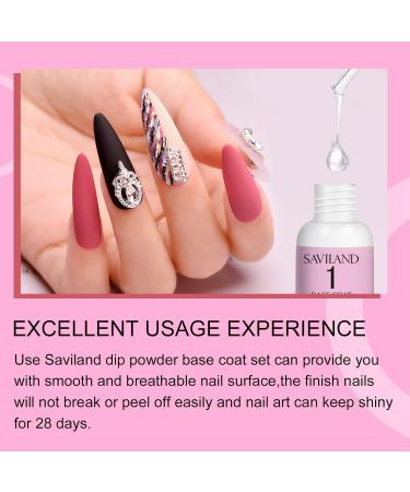 Shop Saviland 15ml + 60ml Dip Powder Foundation Base - No Curing Needed for DIY Nails | Large Capacity for Nail Salons - Fast International Shipping - Buy Online on GoSupps.com