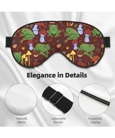 Frogs & Mushrooms Sleep Mask | Adjustable Double-Sided Soft Eye Covers for Perfect Shading & Reduced Eye Edema - Ideal for Sleep - Buy Online on GoSupps.com