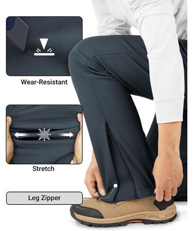 Outdoor Ventures Men's Fleece Lined Snow Pants - Waterproof & Windproof Ski/Winter Pants - Dark Grey - 34W x 32L - Buy Online on GoSupps.com