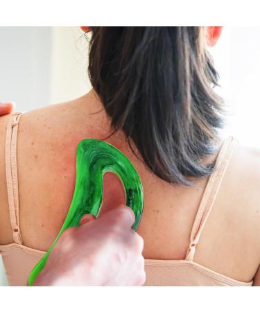 Big Gua Sha Massager - Gua Sha Body Tool for Neck Back & Legs | Lymphatic Drainage Massage Device (Green) - Buy Online on GoSupps.com