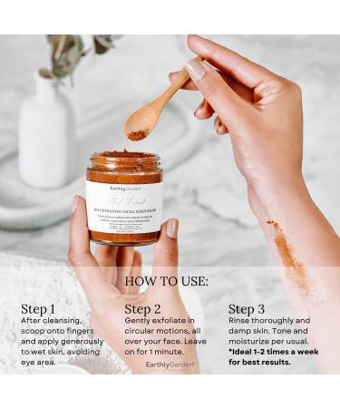 Earthly Garden Mint Walnut Exfoliating Face Scrub with AHA Natural Microdermabrasion & Deep Pore Cleanser for Blackheads Acne Scars & Glowing Skin 2 oz 2 Ounce - Buy Online on GoSupps.com
