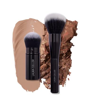 Laura Geller Blending Beauties Makeup Brush Set - 2pc Gift Set for Powders & Foundation | International Shipping - Buy Online on GoSupps.com