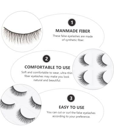 minkissy 10 Pairs Short False Eyelashes Art Eyelashes Thick Cross Eyelashes Dense Eyelashes Fake Eyelash Reusable Eyelashes Lashes Makeup Eyelash Major Accessories 6d Artificial Fiber - Buy Online on GoSupps.com
