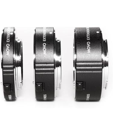 Movo MT-SE47 3-Piece AF Chrome Macro Extension Tube Set for Sony Alpha Mirrorless Cameras - Buy Online on GoSupps.com